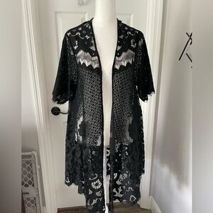 She + Sky Kimono/ Coverup, Lace Design, Size L